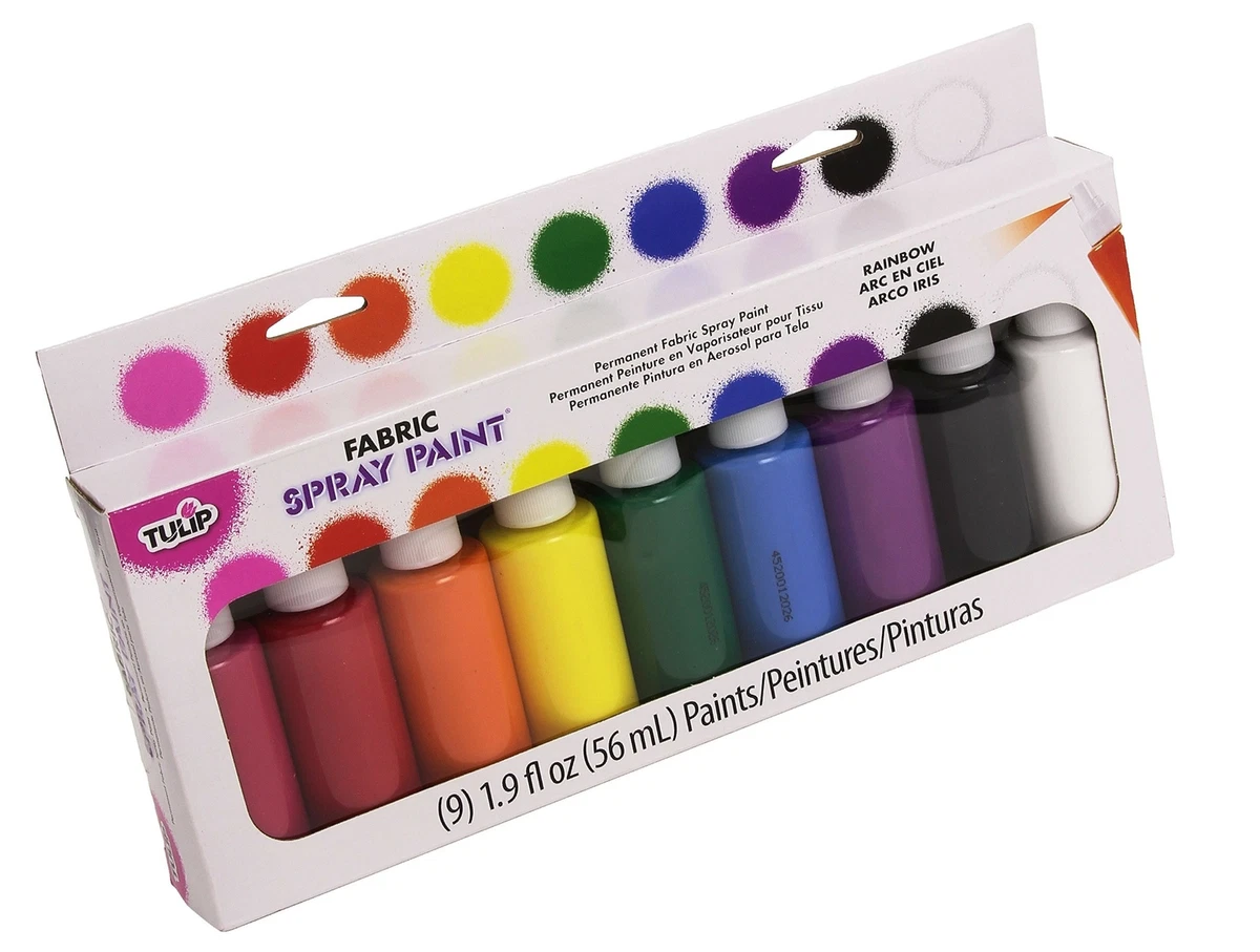 Tulip 29069 Fabric Spray Paint 9 Pack Assorted Rainbow eBay