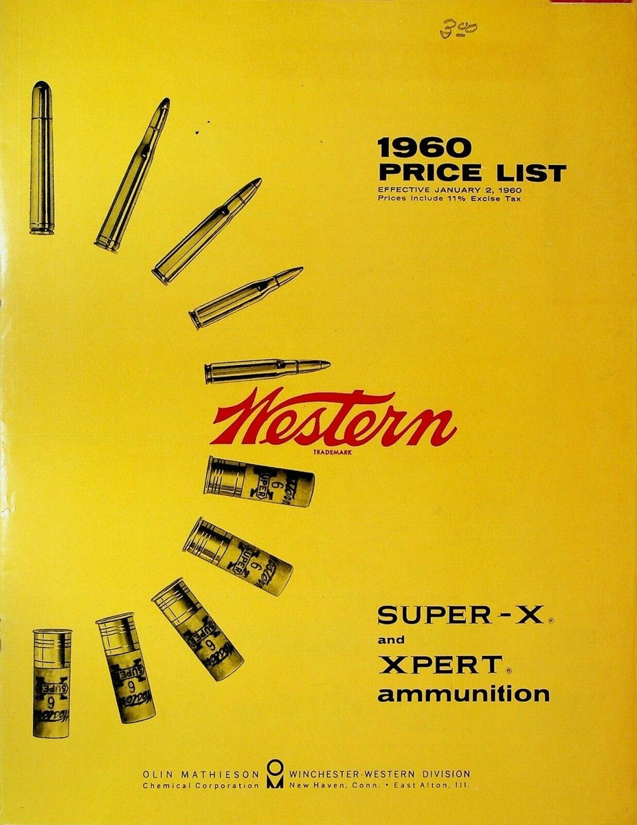 Western Super-X & Xpert Ammunition Price List 1960 Winchester | eBay