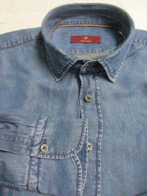 AIGNER HEMD  L  41/42 ANZO -  MEGA COOLES JEANS HEMD  159    4369-6987-7279
