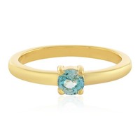 Cavill Ring 0,42Ct Zirkon Blau Sterlingsilber Vergoldet Damen Schmuck
