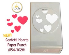 ek tools Confetti Hearts Punch 54-30281 RARE NEW Scrapbooking Love Wedding