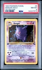 1999 POKEMON FOSSIL 1ST EDITION #5 GENGAR-HOLO PSA 8