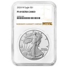 2024-W $1 1-oz Proof American Silver Eagle NGC PF69UC Brown Label