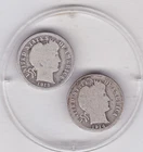 2  x  Barber   Dimes  (90% Silver)  Sharp  (1913 P,  & 1914 S)  Coins