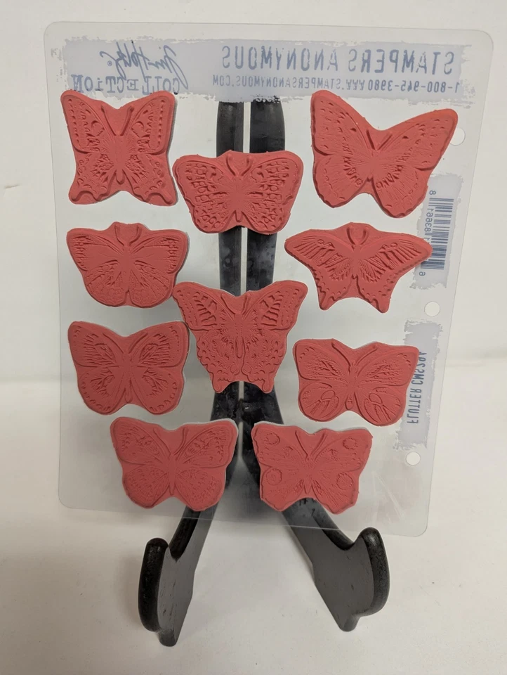 NOVO Conjunto de Carimbos de Borboletas Anônimos Tim Holtz "FLUTTER" - Imagem 2 de 2