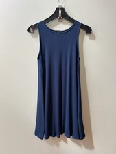 Forever 21 Navy Blue Sleeveless Tank Dress Women Size Extra Small Rayon Spandex