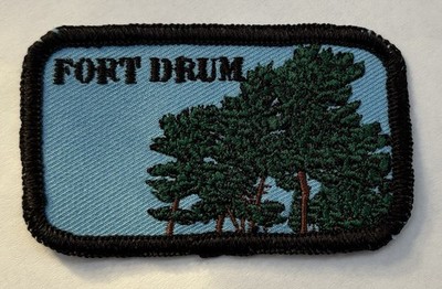 Fort Drum Embroidered Patch w/ white pines