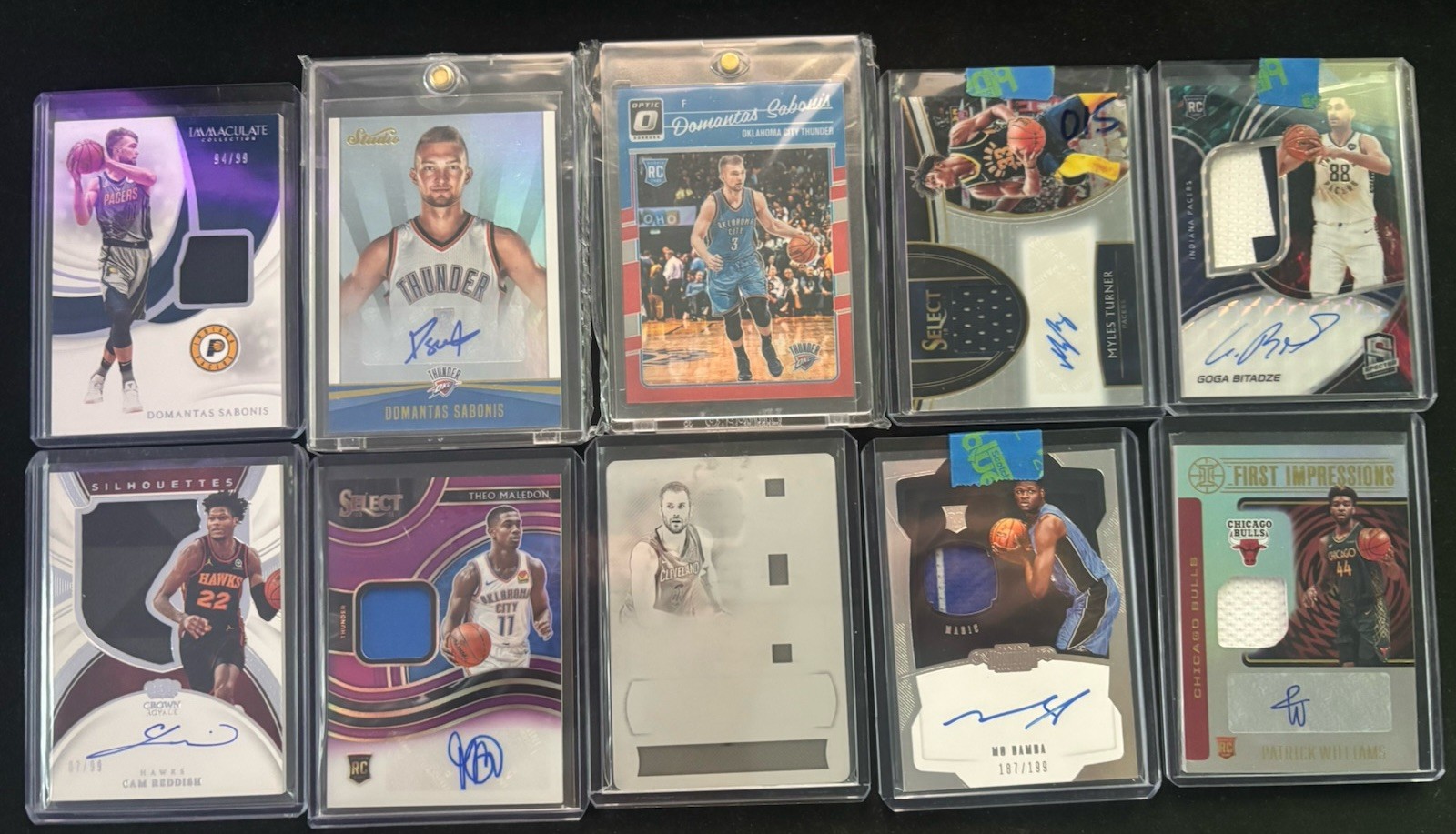 Huge NBA Auto/RPA Lot Sabonis Auto Cam Reddish Goga Mo Bamba Patrick Williams