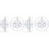 2X Delphi Bremsscheiben 255Mm BelÜFtet Vorne Passend FüR Toyota Prius | BG4269