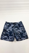 Columbia PFG Board Shorts Mens 38 Blue Camo Water Print Fishing Trunks 9 Inseam
