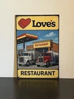 Loves Truck Stops Gas Food Kenworth Peterbuilt Vintage Style Metal Sign
