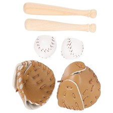 2 Sets Mini Baseball Bat Glove Kit Role Pretend Playset Toys Gift
