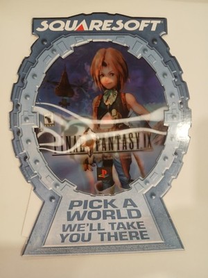 SQUARESOFT Final Fantasy IX Bouncer Lenticular Hologram Promo Display Stand