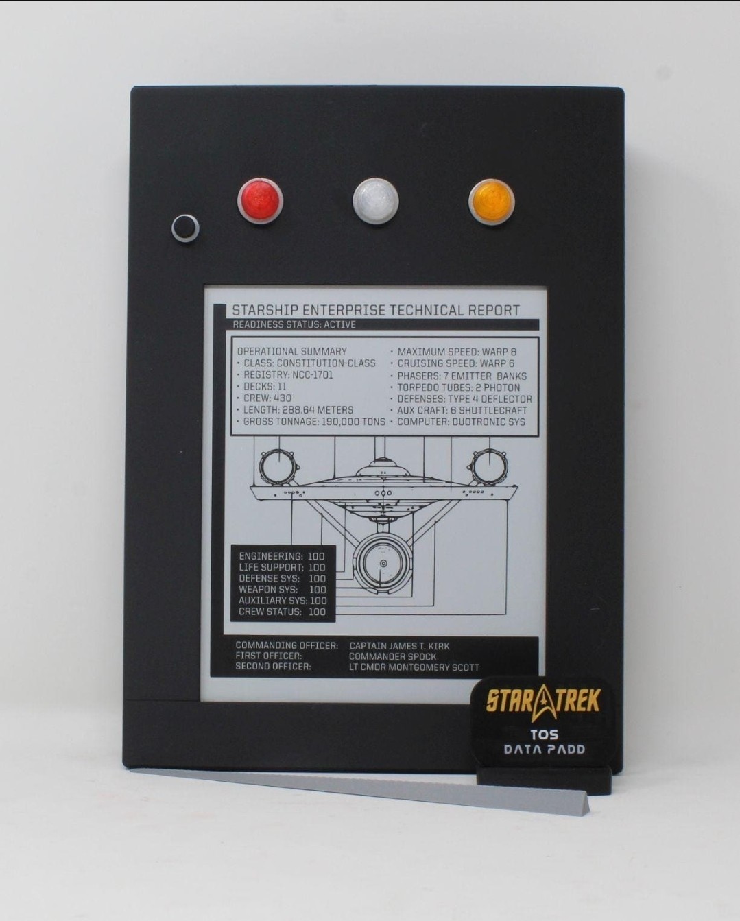 Data Padd Star Trek The Original Series Inspired Signature Data PADD Prop | eBay