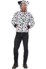 Dalmatian Hoodie Costume Jacket With Ears And Collar 01455