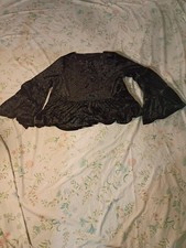 Women's Farmers Market Velvet Blouse Bell Shaped Long Sleeve 