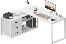 Eckschreibtisch L Form Schreibtisch Computertisch Bürotisch Umkehrbar 140X105cm