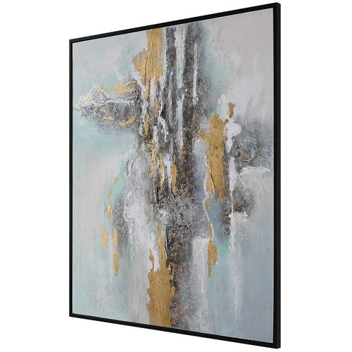 Uttermost 41462 Mountain Mist 52" x 62" Framed Abstract Painting - Black - Picture 5 of 7