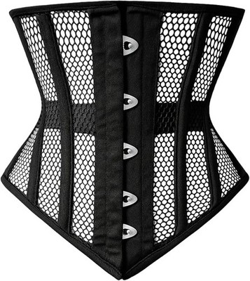 Mesh Underbust Corset Waist Trainer Steel Boned Breathable Cotton Shaper