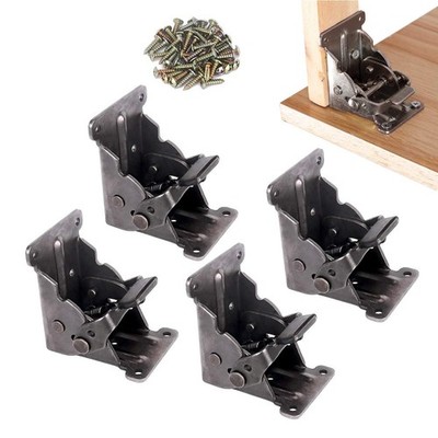 4 Pack Locking Hinge for Folding Table Brackets, Heavy Duty Folding Brackets ...