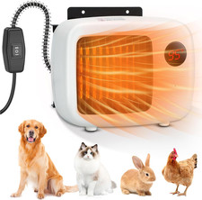 Dog House Heater 200/400W Outdoor Pet Hut Warmer Anti-Bite Cord Digital Display