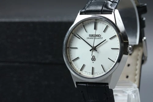 Vintage "Near Mint+++" Seiko Grand 4840-8110 Silver Quartz Men Watch From JAPAN