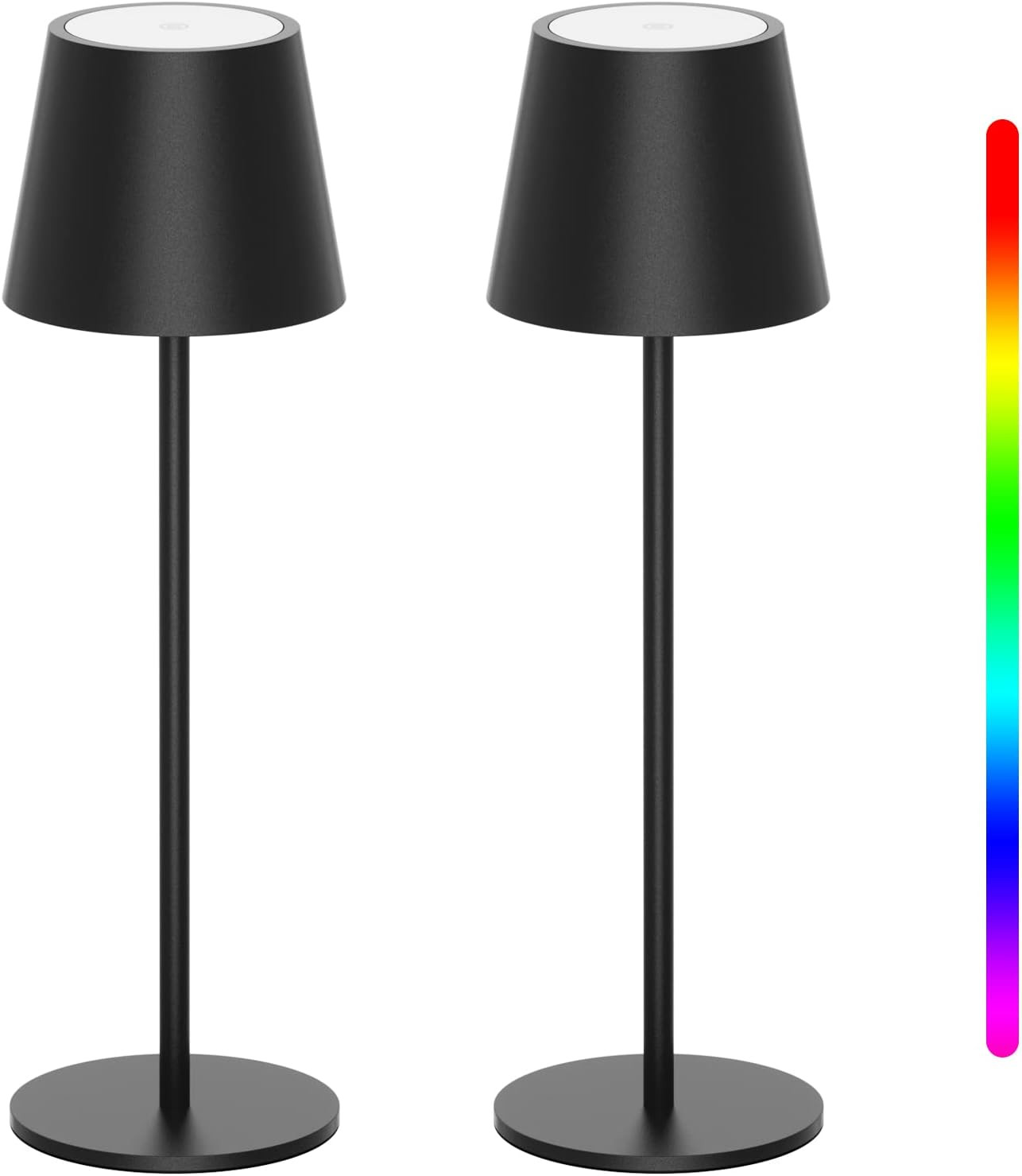 2 Pezzi Dimmerabile LED Lampada Da Tavolo Senza Fili, Ricaricabile Luce Calda Co
