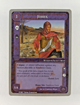Jerrek - Middle Earth CCG card (1998 ICE) MECCG Silver Grey Border Reprint LotR
