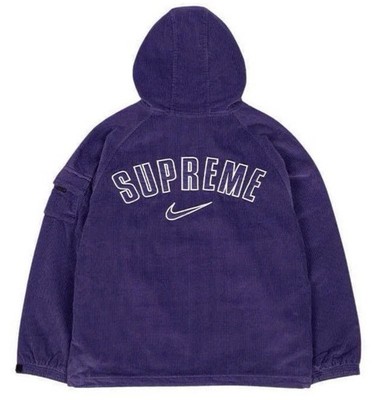 Nike x Supreme Arc Corduroy Hooded Jacket Size M Full Zip Hooded
