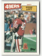 1987 Topps Ronnie Lott San Francisco 49ers #123b