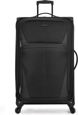U.S. Traveler Aviron Bay Expandable Softside Luggage Large 30-Inch, Black 