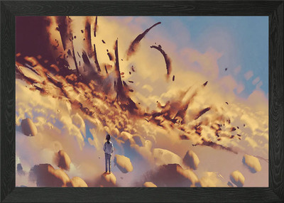 Aufstieg über den Wolken Gerahmtes Wandbild Poster Leinwanddruck Bild