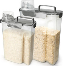 Rice Storage Containers, Airtight Cereal Containers Storage 20 10 Lb Extra Large