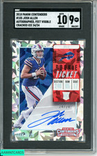 2018 PANINI CONTENDERS ROOKIE TICKET JOSH ALLEN #105 SGC  9 AUTO 10 RC 24 OF 24