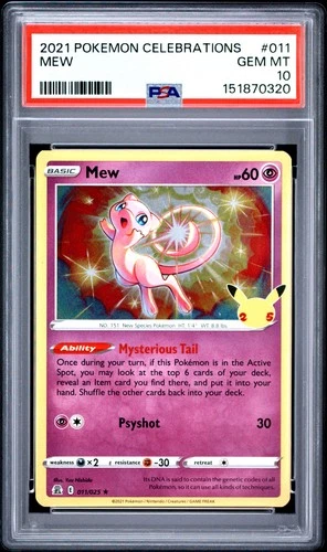 2021 POKEMON CELEBRATIONS #011 MEW PSA 10