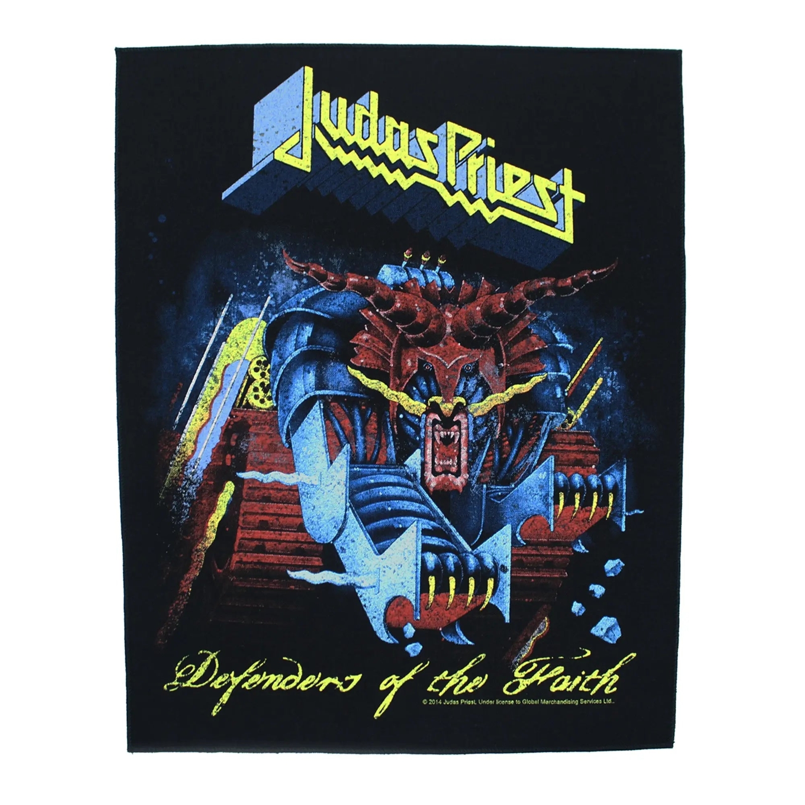 Judas Priest Retro Toppa Difensori Di Il Fede XL Dtg Stampato Cucire