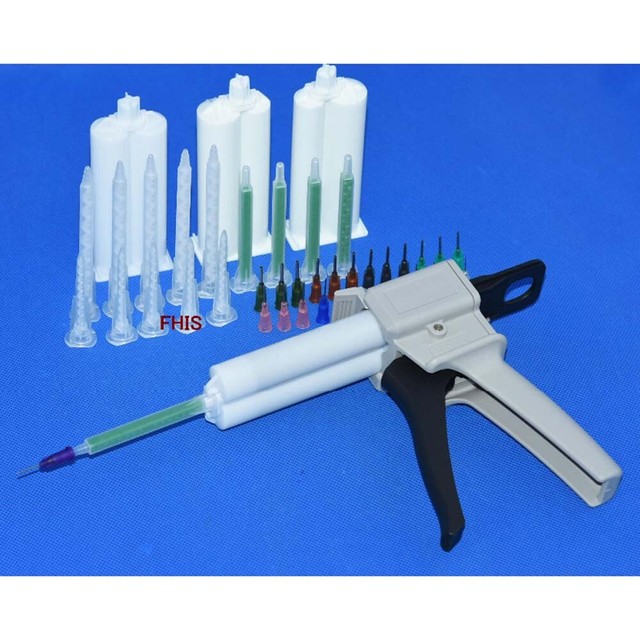 50ml Epoxy Resin Gun Dispenser Static Mixer Mixing Nozzle Gun