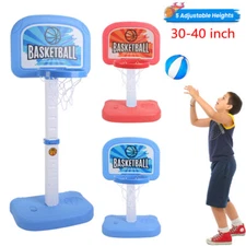 Indoor Outdoor Pool Basketball Hoops with 2 Basketball 30"-40" Adjustable Height
