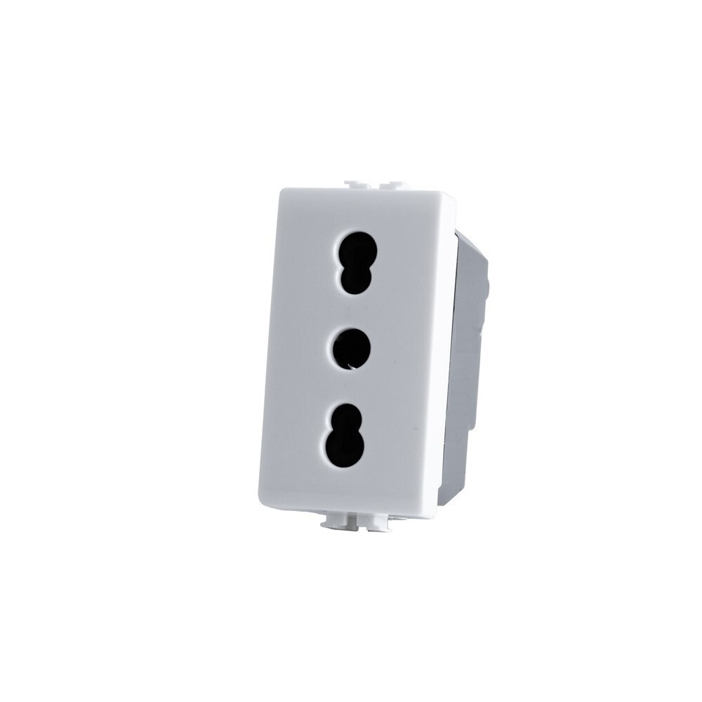 Presa Bivalente (16A-250V) Joy 518B Bianco T3 compatibile Bticino Matix