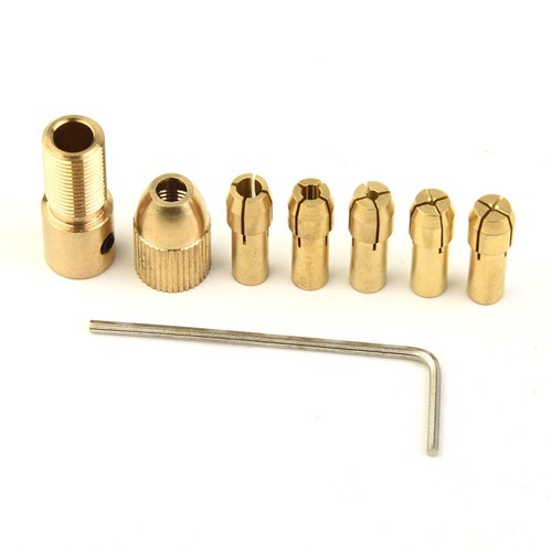 Drill chuck Handle 7pcs Set Brass Gold 