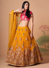 Ready to wear Net Mirror Lehenga Choli