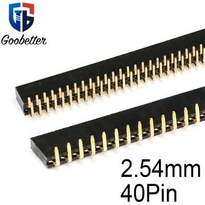 Zweireihig Buchsenleiste 40 Polig Pin Header Female 2.54mm 0.1'' Winkel Weiblich