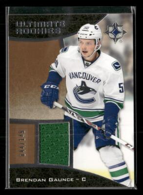 2015-16 UD Ultimate Collection #75 Brendan Gaunce Ultimate Rookies Jersey #/149