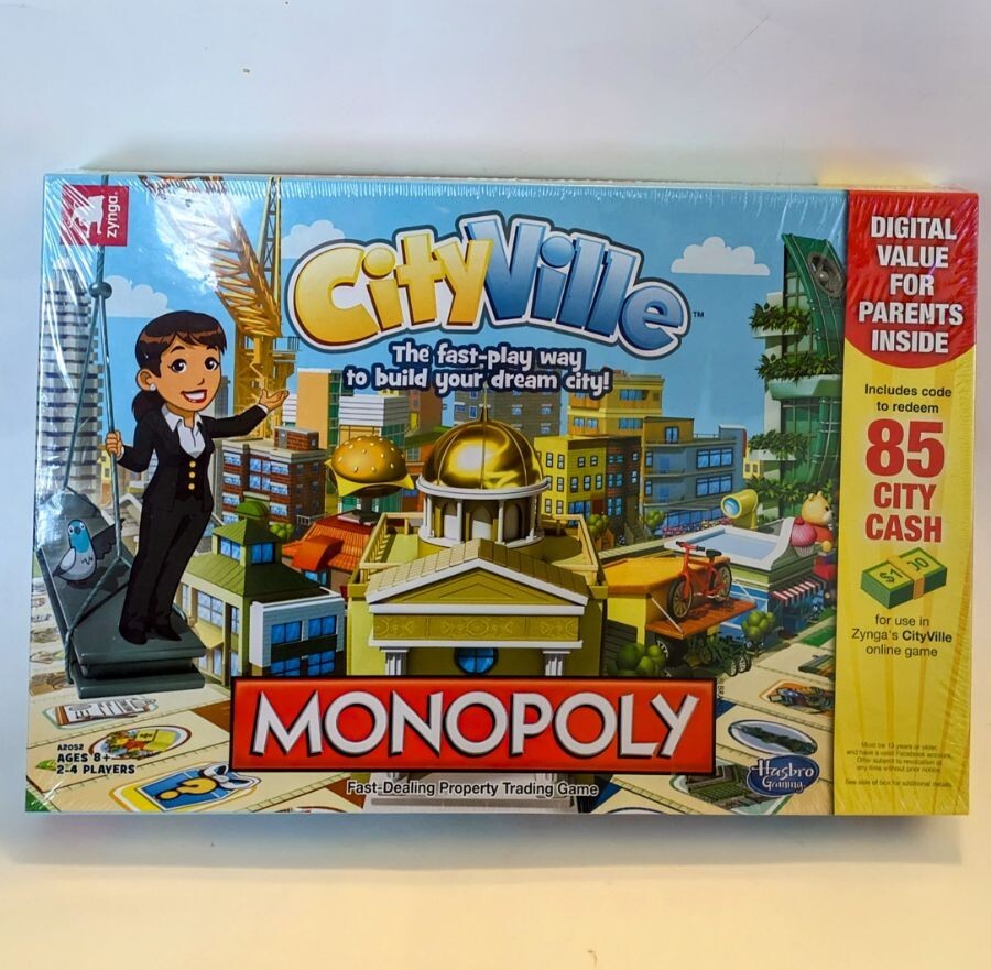 Zynga Monopoly CityVille Board Game 2012 Edition Building Game 100