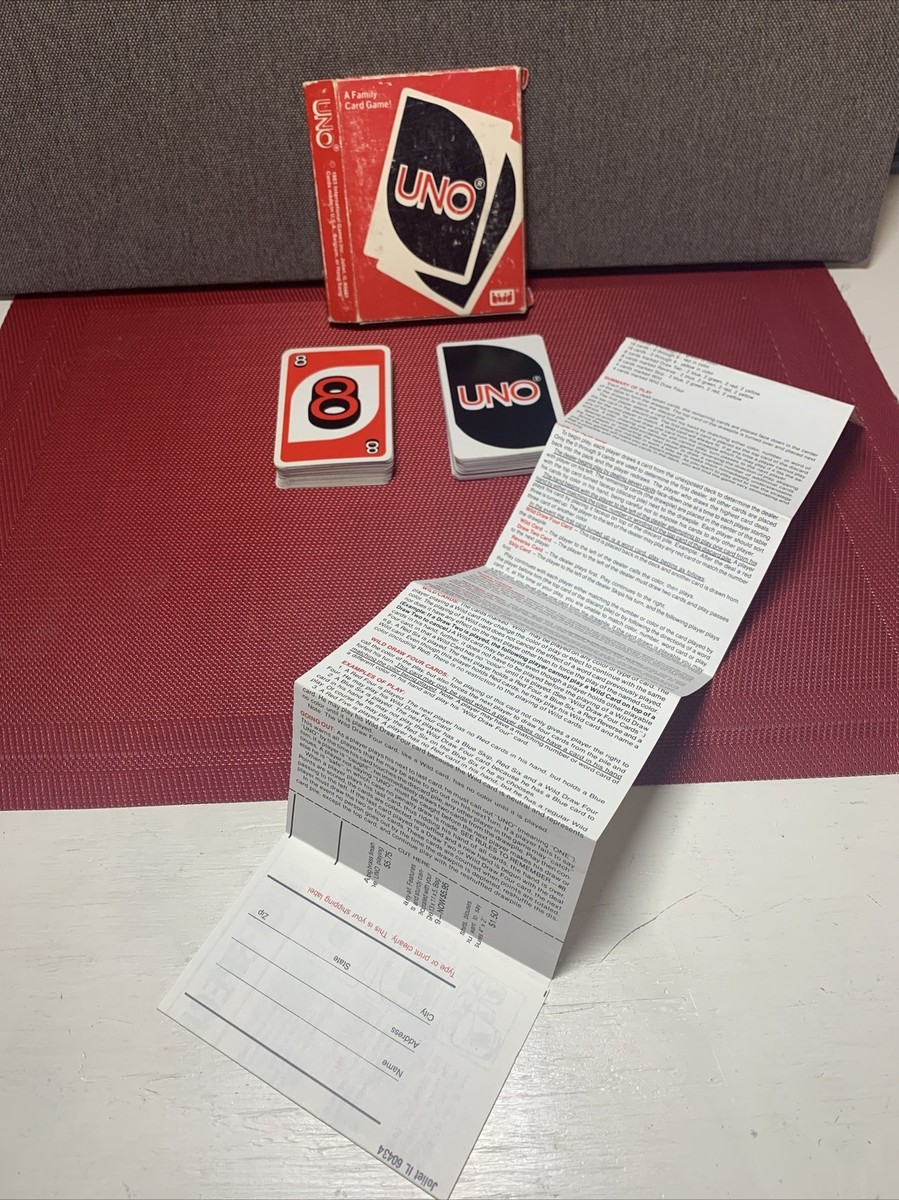 Vintage 1983 The Original UNO Card Game Complete Includes