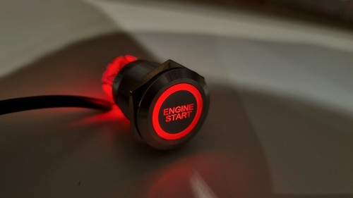 Universal Quality Replacement ENGINE START RED LED PUSH BUTTON SWITCH IGNITION - Picture 8 of 8