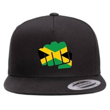Jamaica Fist Snapback Hat, Custom Unisex