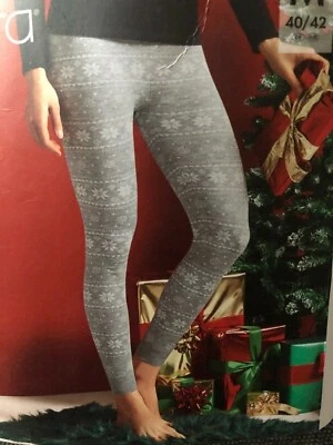Legging Chaud femme Flocons Taille 40  - Caleçon- Pantalon pyjama  - Photo 1/4