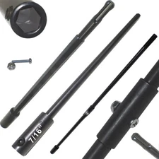 SDS Plus Male Only Hole Saw Extension to 1/2" (7/16) Hex - 22 in Long Deep Holes