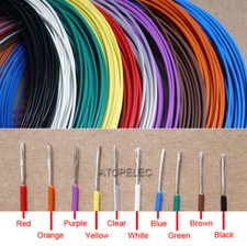 2M PTFE FEP Silver Plated Wire High Purity Oxygen Free Copper Cable Audio DIY